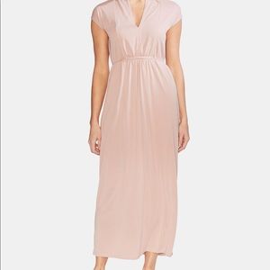 Vince Camuto rose clay cap sleeve maxi dress